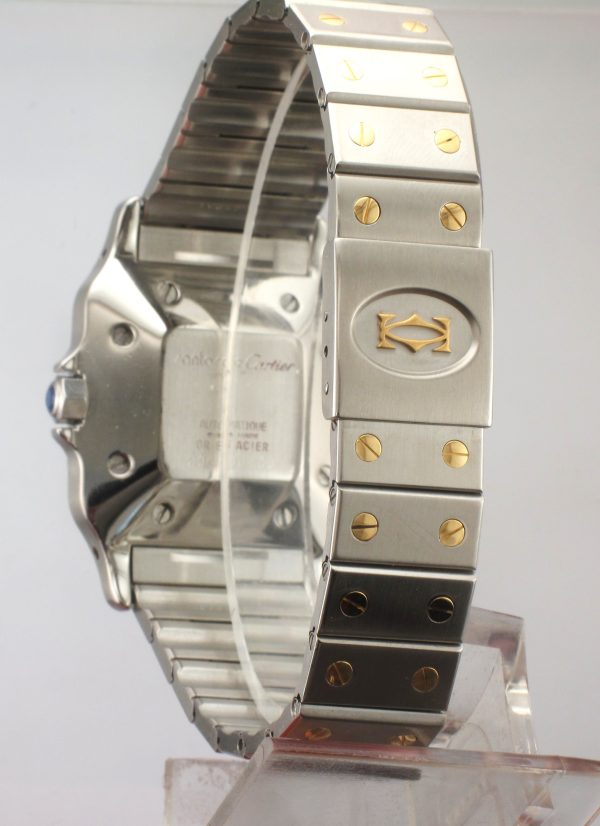 Steel & Gold Cartier Santos Automatic Watch - Image 4