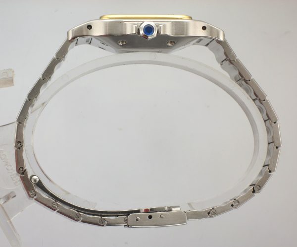 Steel & Gold Cartier Santos Automatic Watch - Image 8