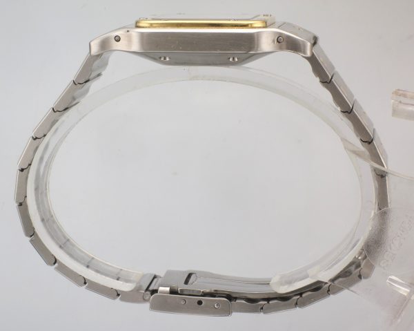 Steel & Gold Cartier Santos Automatic Watch - Image 7