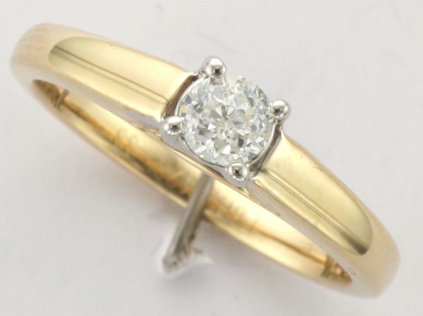 9CT SS MOD RD BRIL DIA RG