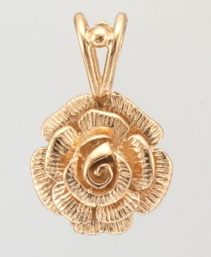 9CT ROSE PENDANT