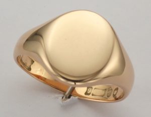 9CT PLN OVAL SIGNET RING