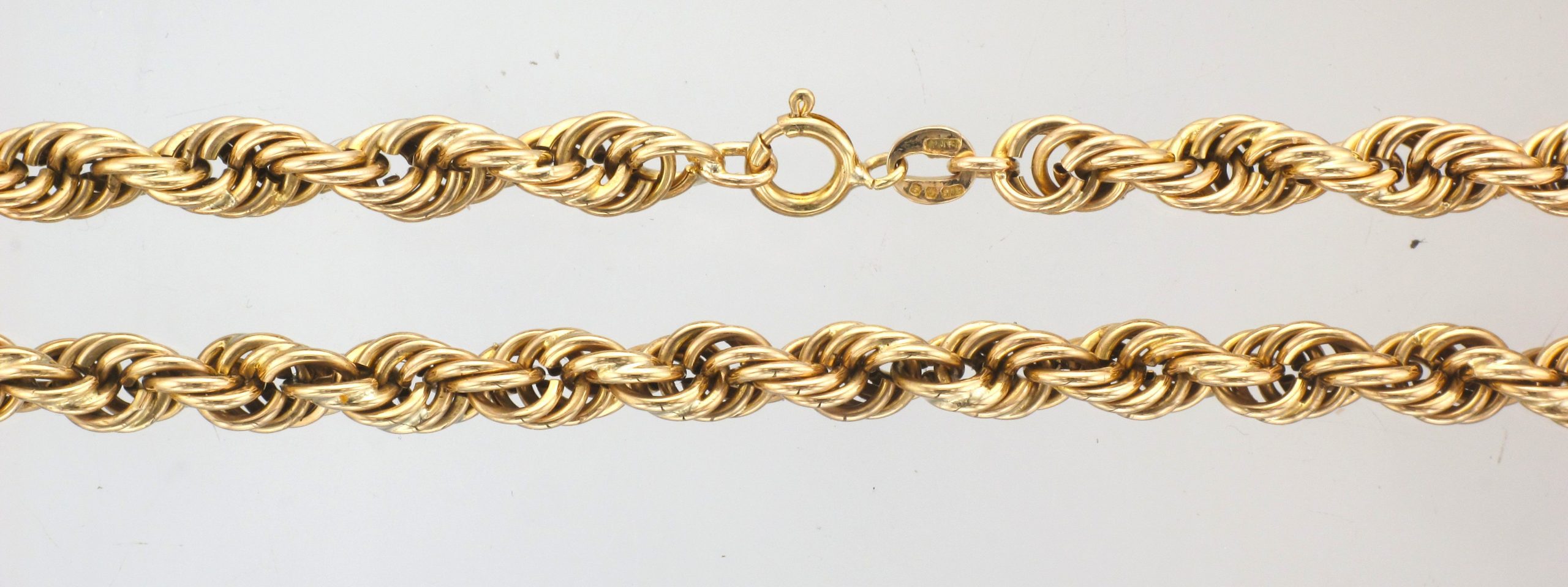 9CT HOL 24" 5.3MM ROPE NK