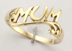 9CT MUM FANCY X/O RING