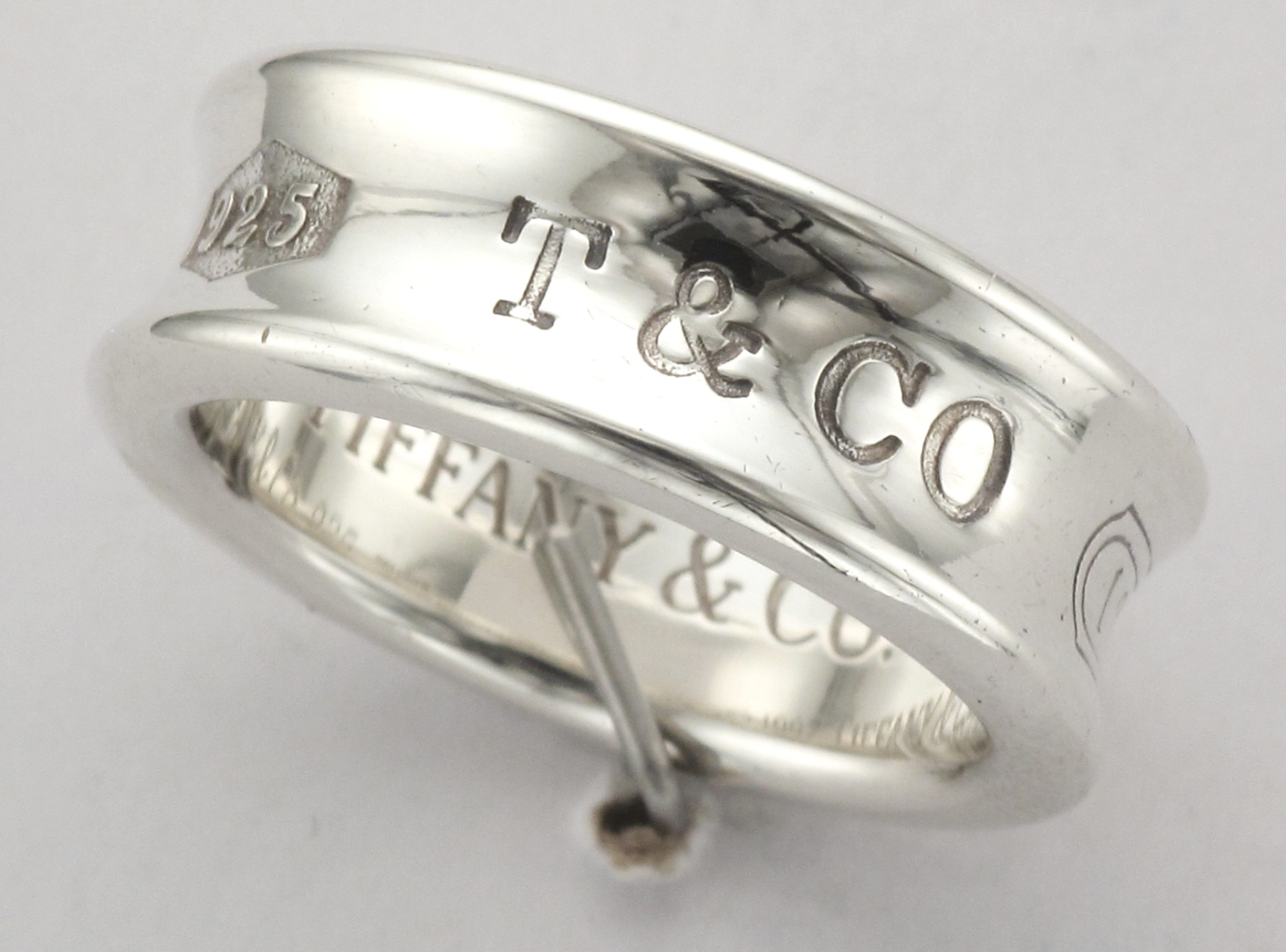 925 Silver Tiffany & Co Engraved Band Ring