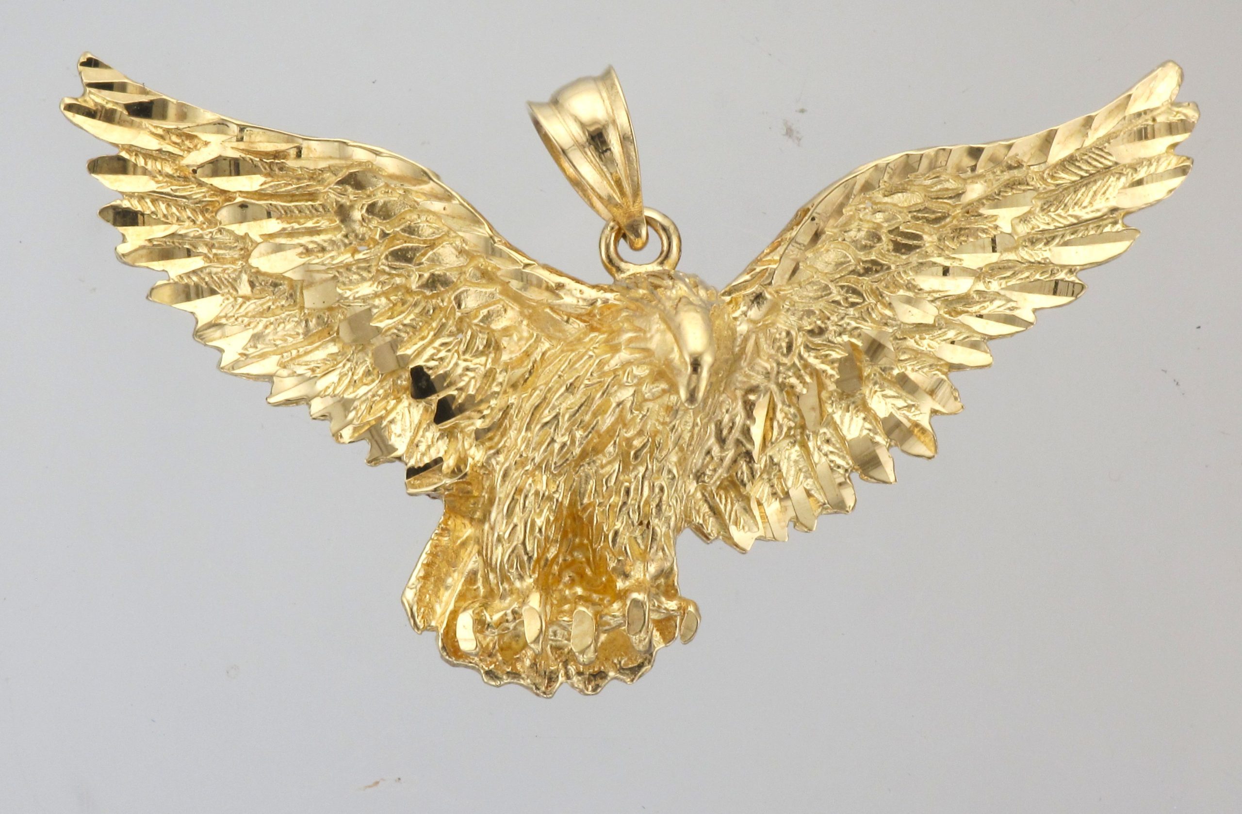 9CT ENGRAVED EAGLE PENDT