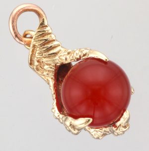 9CT CORNEL BEAD CLAW PDT