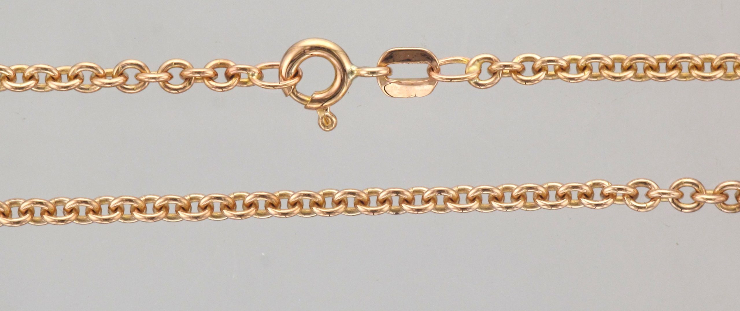 9ct Gold 19" Oval Trace Link Chain