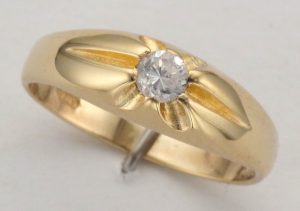 CHILDS 9CT SS CZ CLW RING