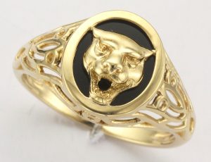 9CT ONYX/PANTHER HD RING