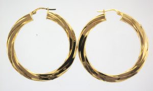 9CT PR 38.2MM TWIST HOOPS