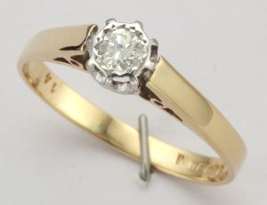 9CT S/S BRIL DIA ILL RING