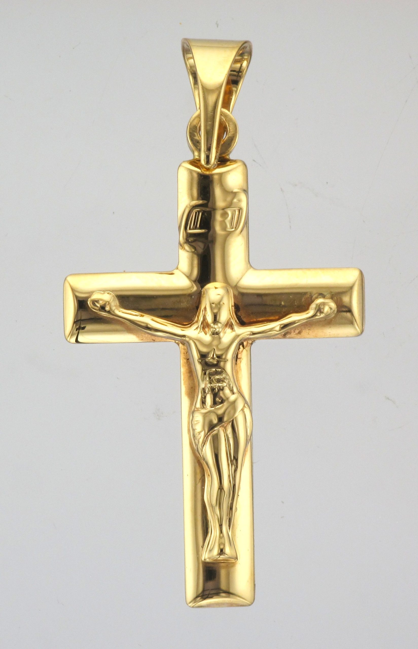 9CT HOL FLT TUBE CRUCUFIX