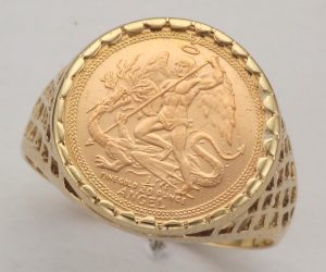 9CT 1/20TH ANGEL COIN RNG