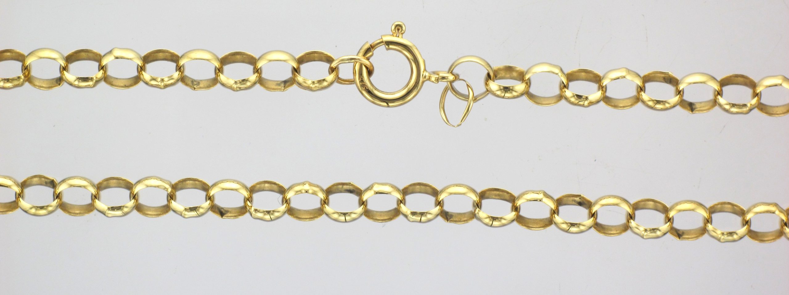 9ct Gold 22" Round Belcher Link Chain