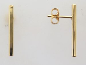 9CT PR PLN BAR STUD DROPS