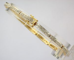 9CT DIA 12-BAR LINE B'LET