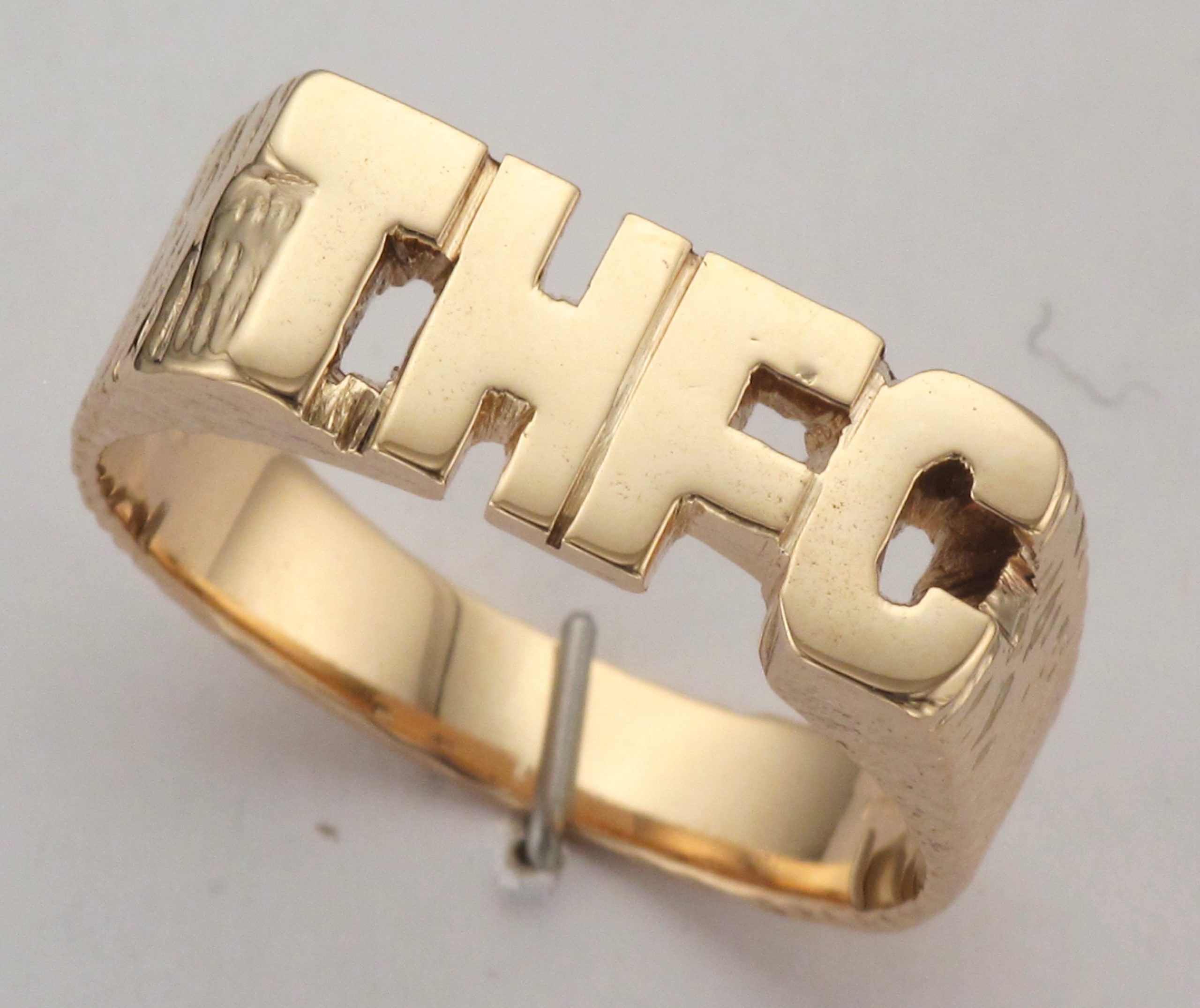 9CT GOLD INITIAL THFC RING