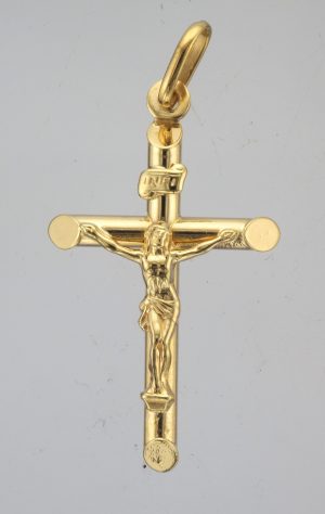 9CT HOL BEV TUBE CRUCIFIX