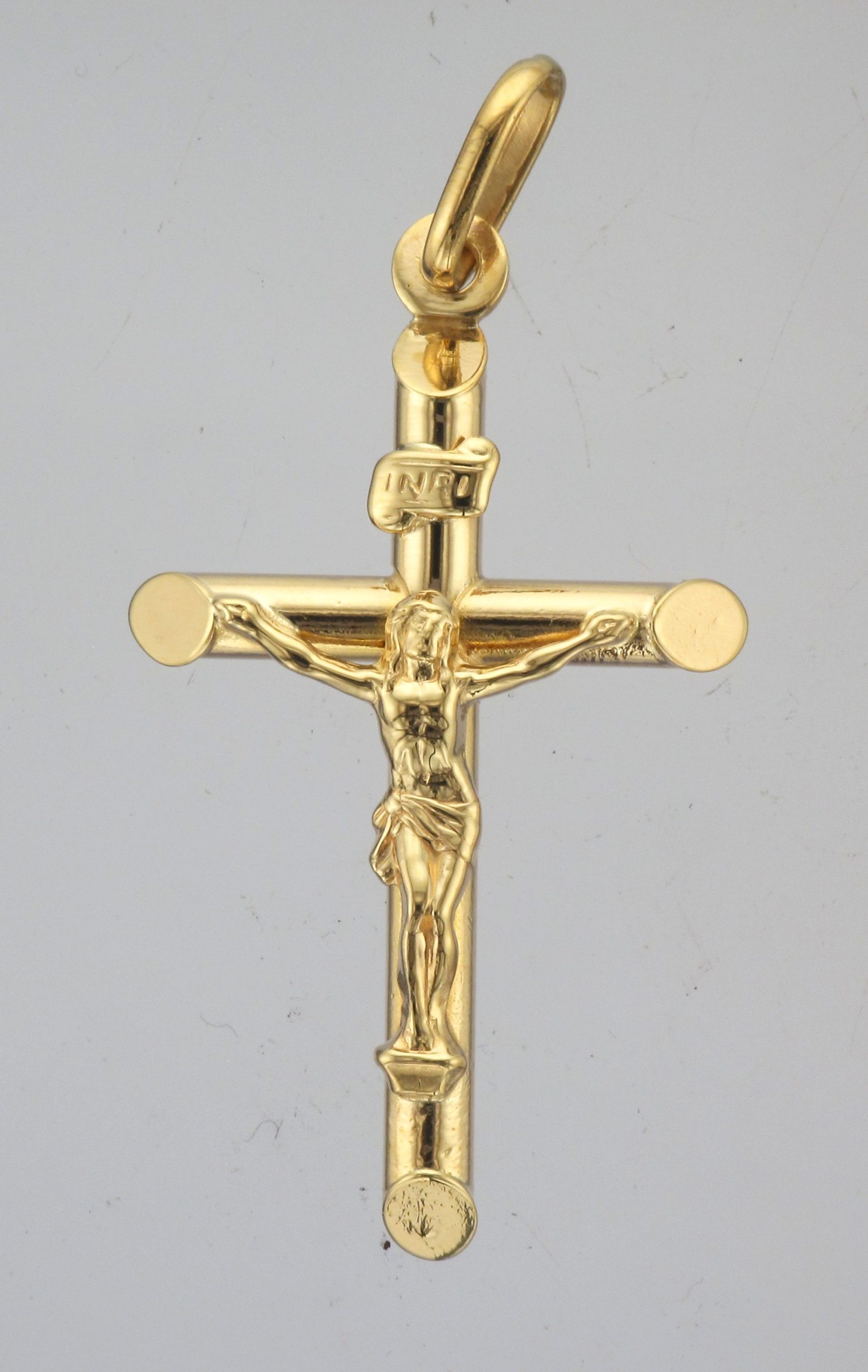 9CT HOL BEV TUBE CRUCIFIX