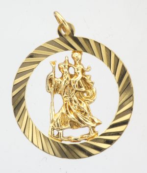 9CT 24MM EMB OPN ST CHRIS
